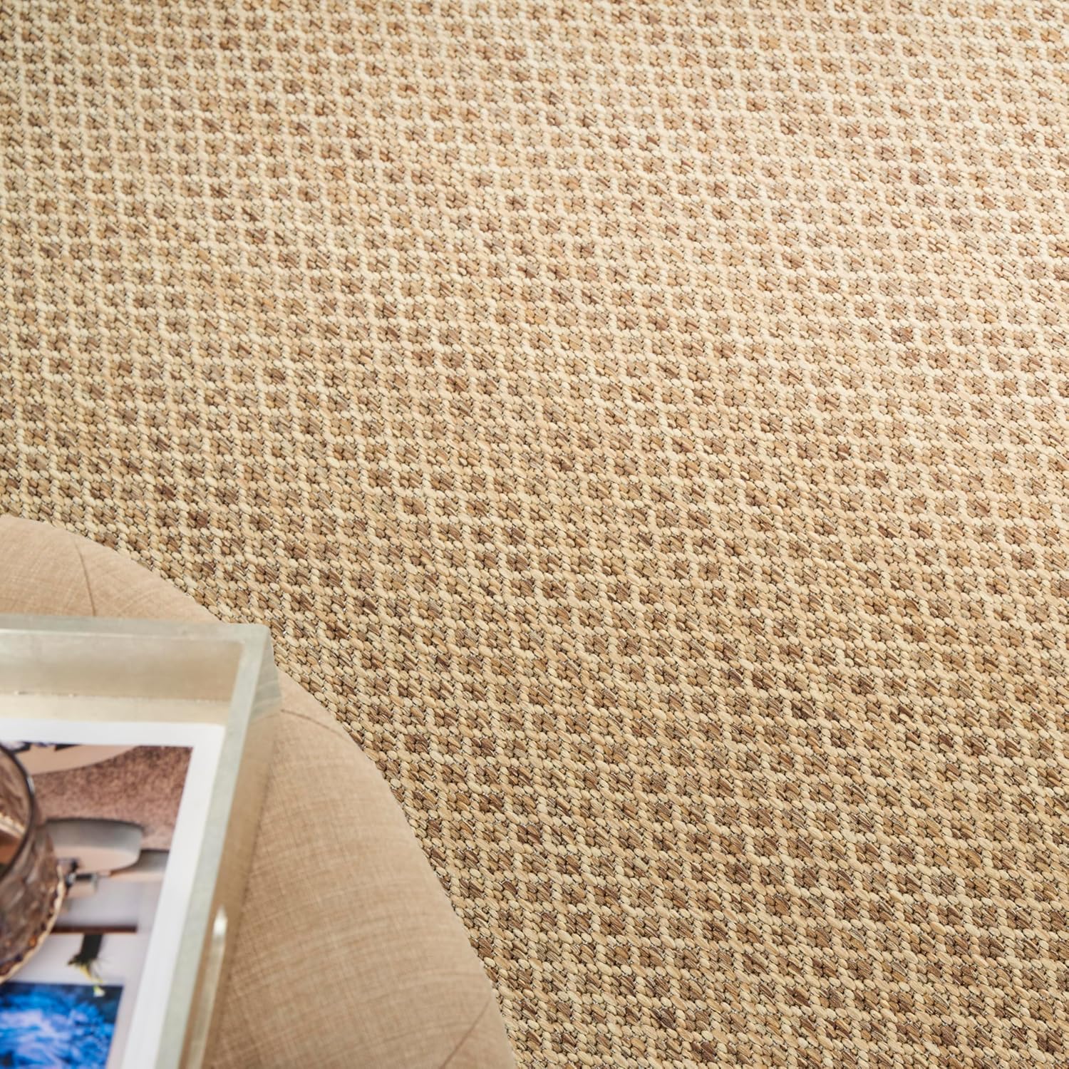 Nourison Courtyard Jute 6' x 9' Area Rug - Easy Clean, Non Shedding, Bed Room, Living Room, Dining Room, Kitchen (6' x 9') - Image 5