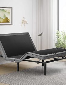 Sweetcrispy Queen Adjustable Bed Frame, Ergonomic Electric Bed Base with Wireless Remote and 2 USB Ports, Head and Foot Incline, Zero Gravity Bed, Anti-Snore, Easy Assembly